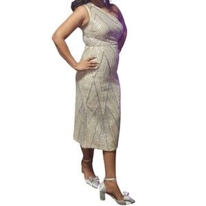 Women's One-Shoulder Sparkling Sequin Party Dress For Holiday Party Clothes Maxi